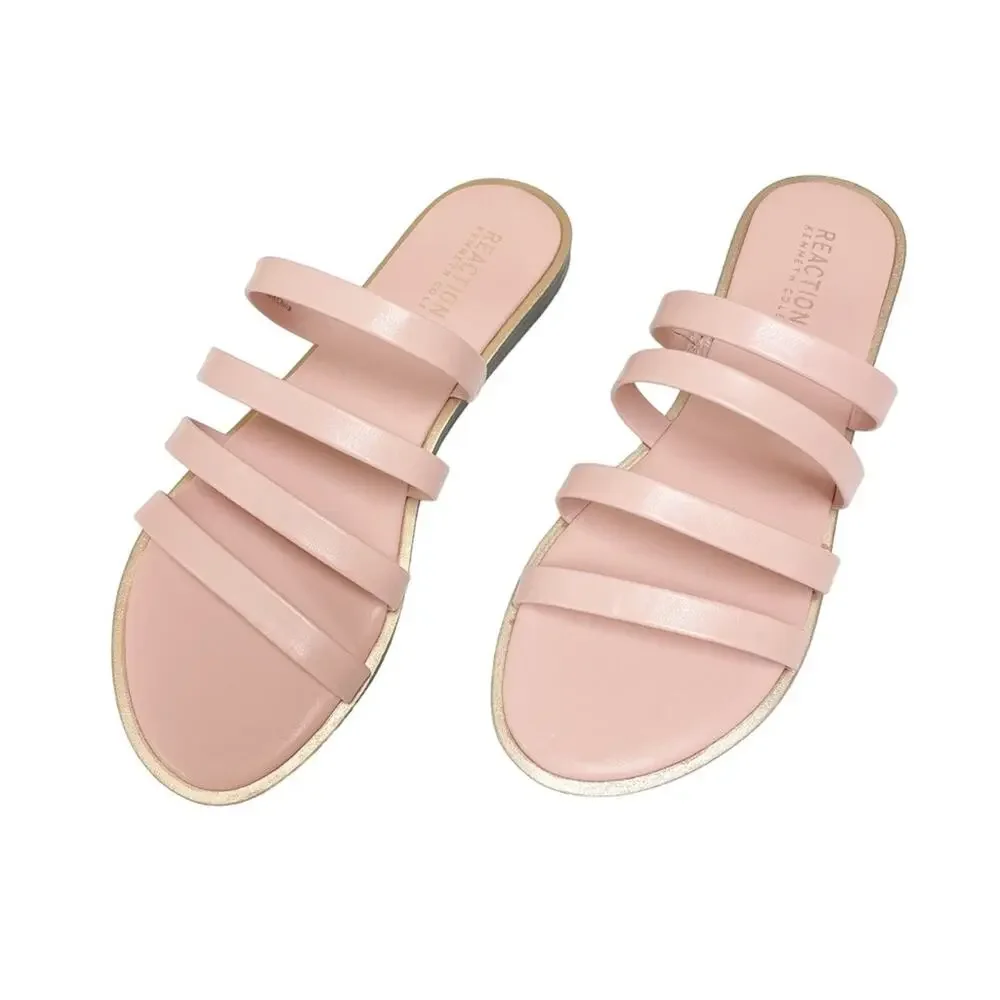 Reaction Kenneth Cole Sloan Four Band Strappy Slide Sandal NEW 7 in Blush Pink